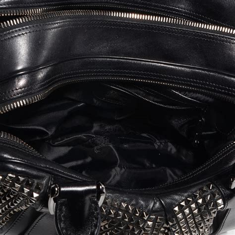 burberry prorsum black studded knight bag|BURBERRY Prorsum Calfskin Studded Knight Satchel Black .